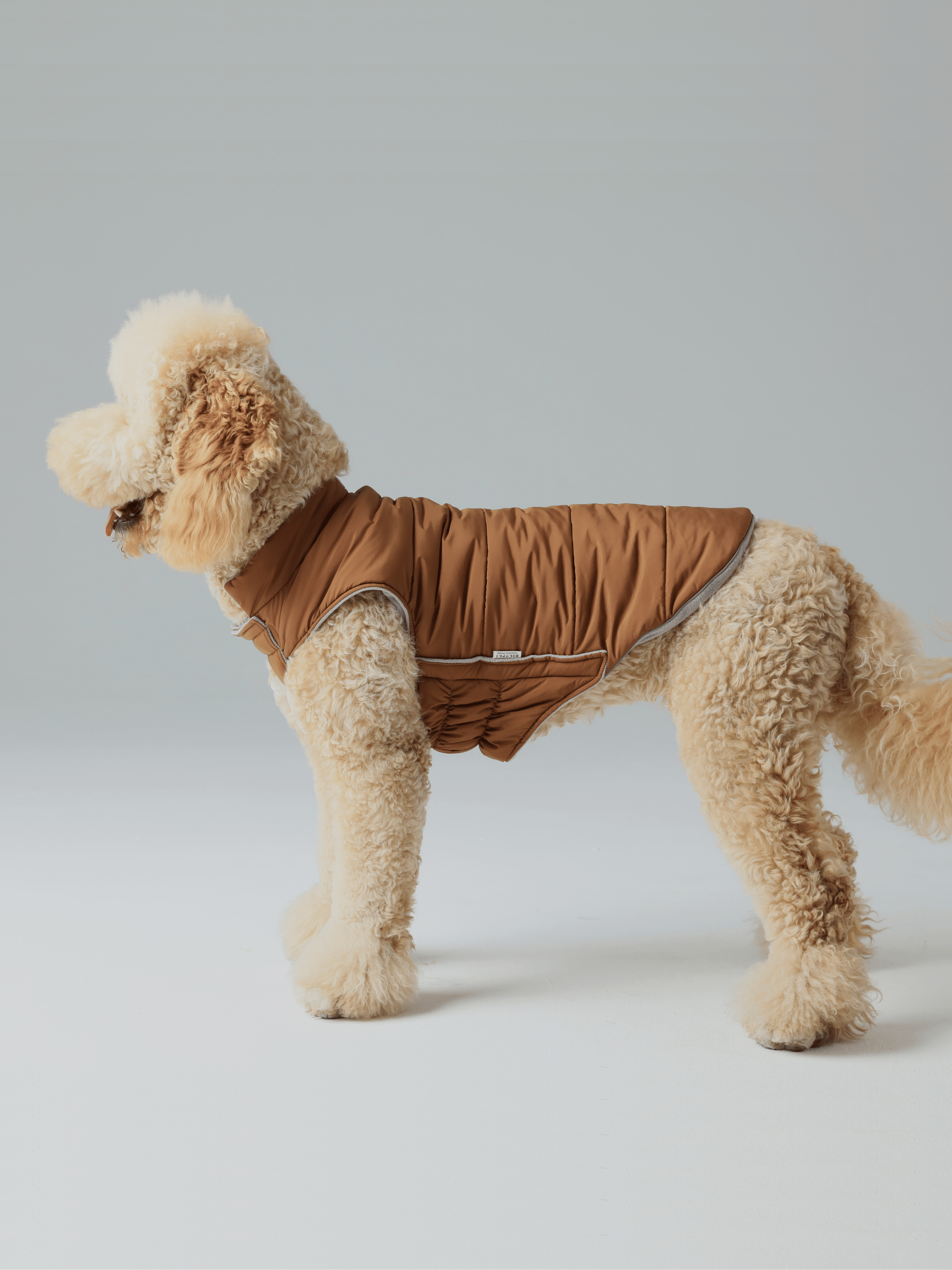 Gilet réversible pour chien - Orange Gris