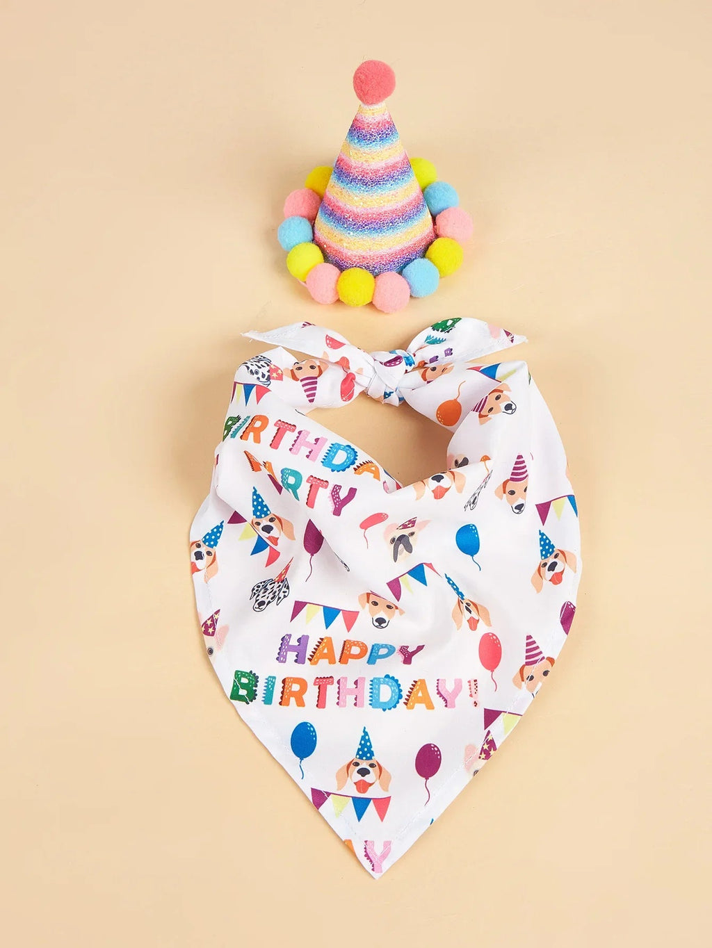 Décoration d'anniversaire pour chien, chapeaux de costume de chien, nœuds, bandana, bavoirs, banderoles, accessoires de fête pour chats et chiens, animaux de compagnie, perros
