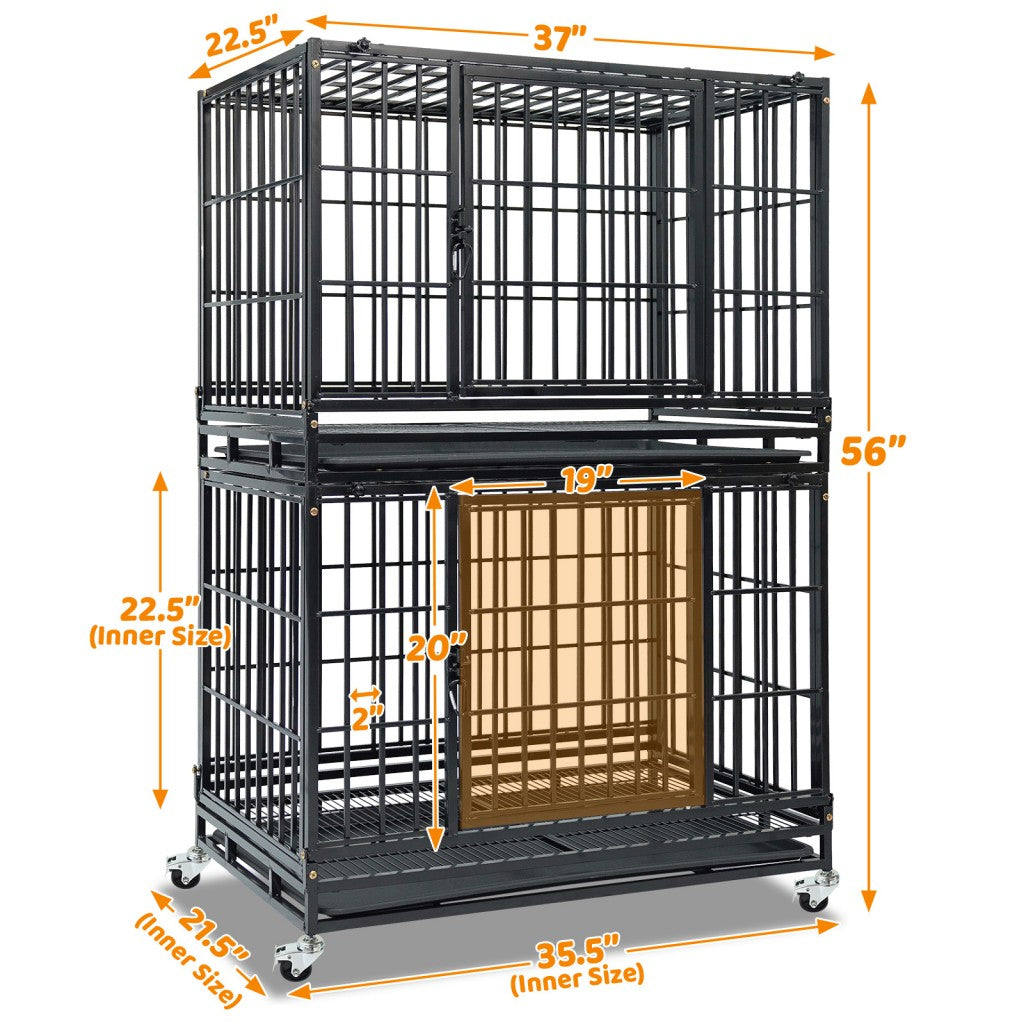 37" Stackable Heavy Duty Dog Kennel 371D04