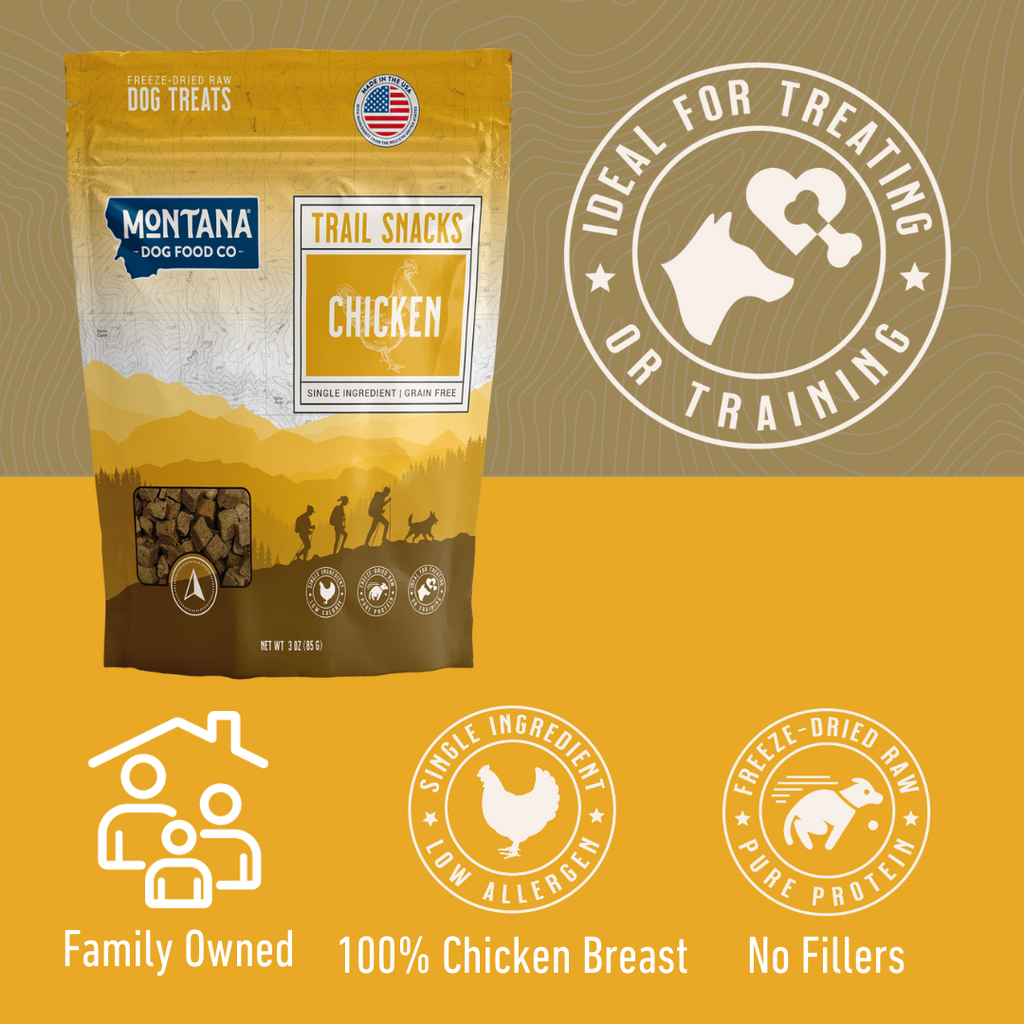 Poitrine de poulet lyophilisée crue, friandises pour chiens 85g