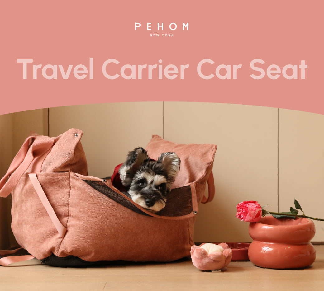 Siège auto pour chien Puff Guard - Rose