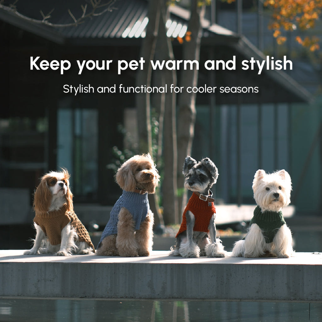 Gilet de chandail pour animaux de compagnie - Rouge