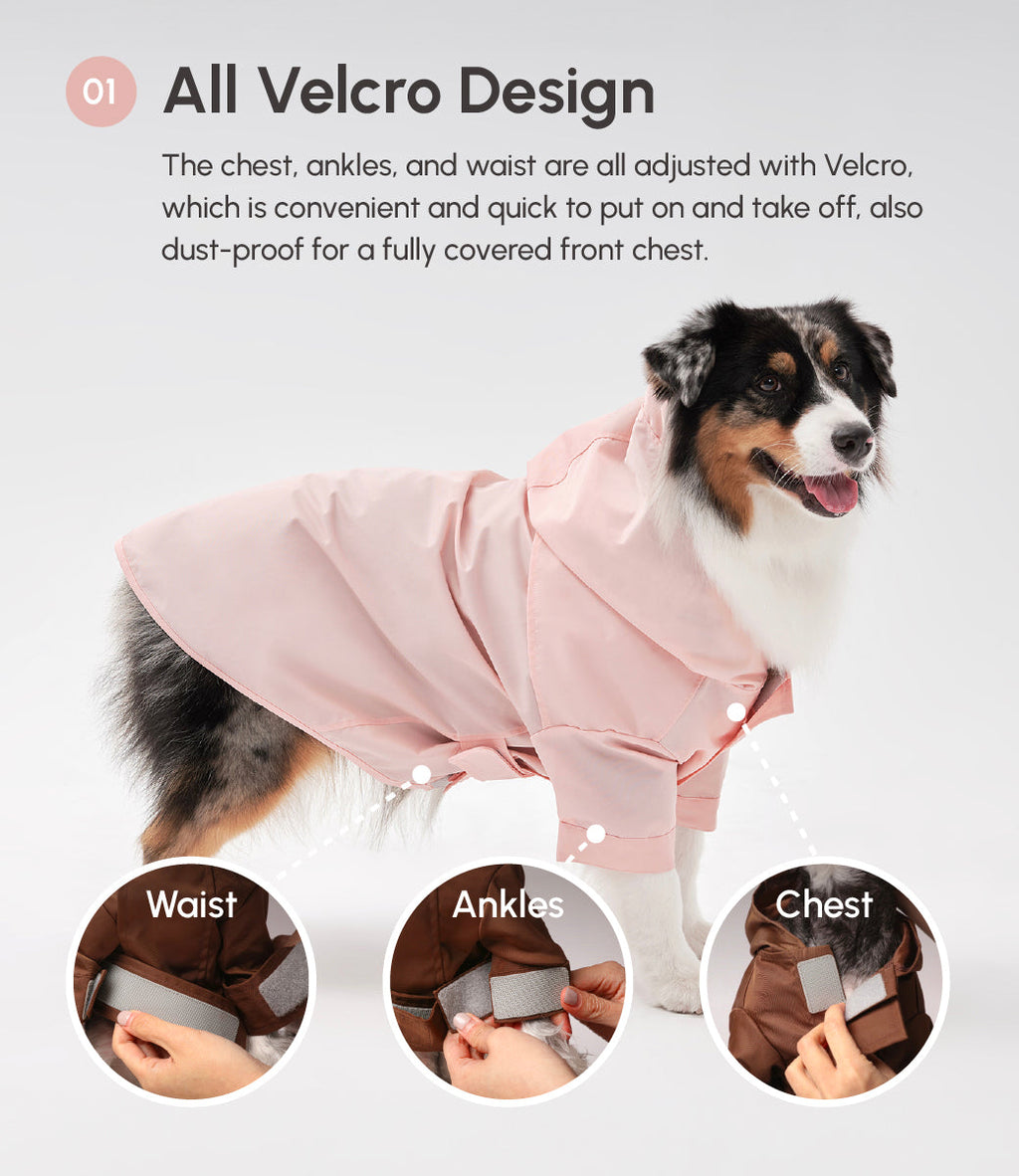 Imperméable Tribeca réglable à scratch - Rose clair