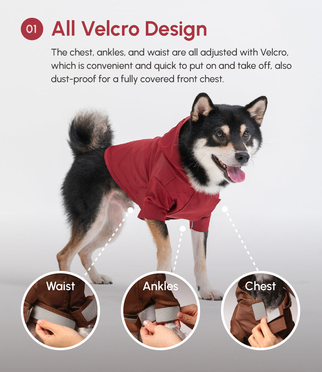 Imperméable à velcro réglable Tribeca - Bordeaux