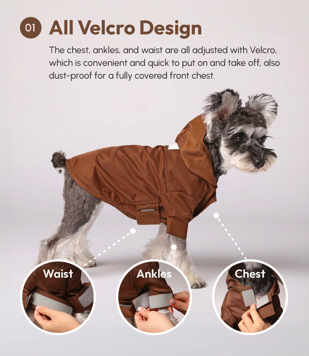 Imperméable ajustable à velcro Tribeca - Choco