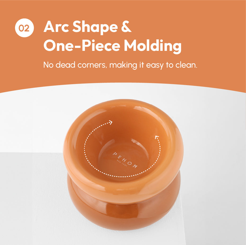 Gamelle Soufflé pour animaux de compagnie - Orange ambré