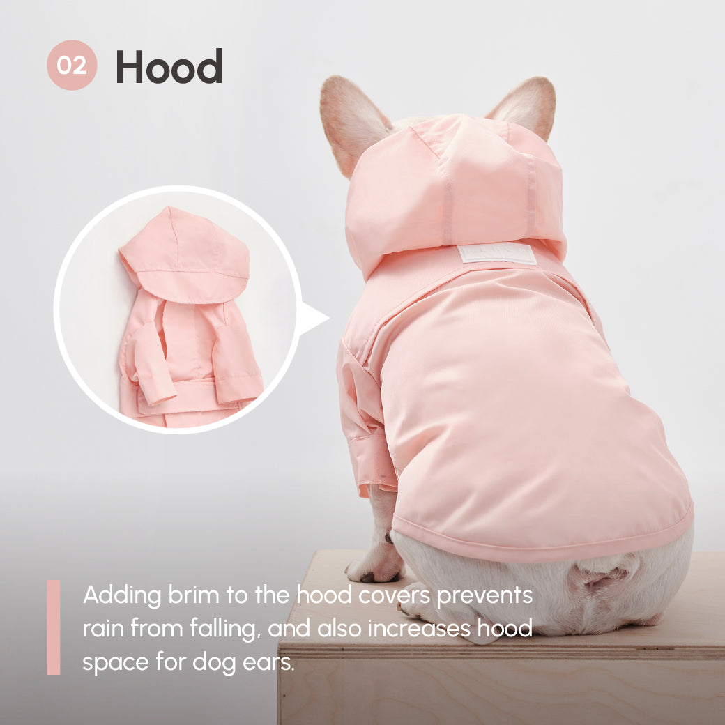 Imperméable Tribeca réglable à scratch - Rose clair