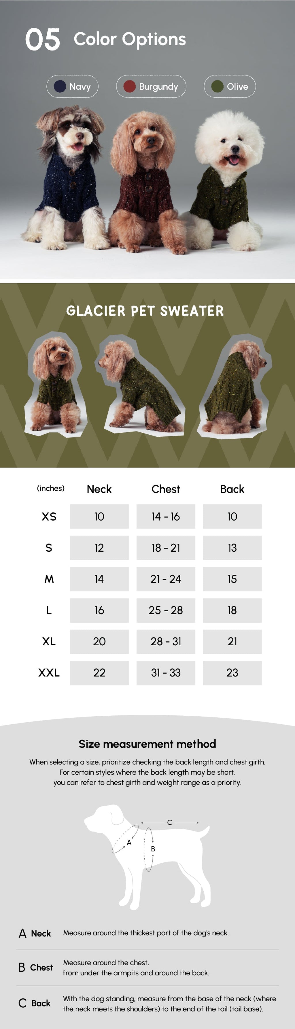 PULL POUR ANIMAL GLACIER - VERT OLIVE