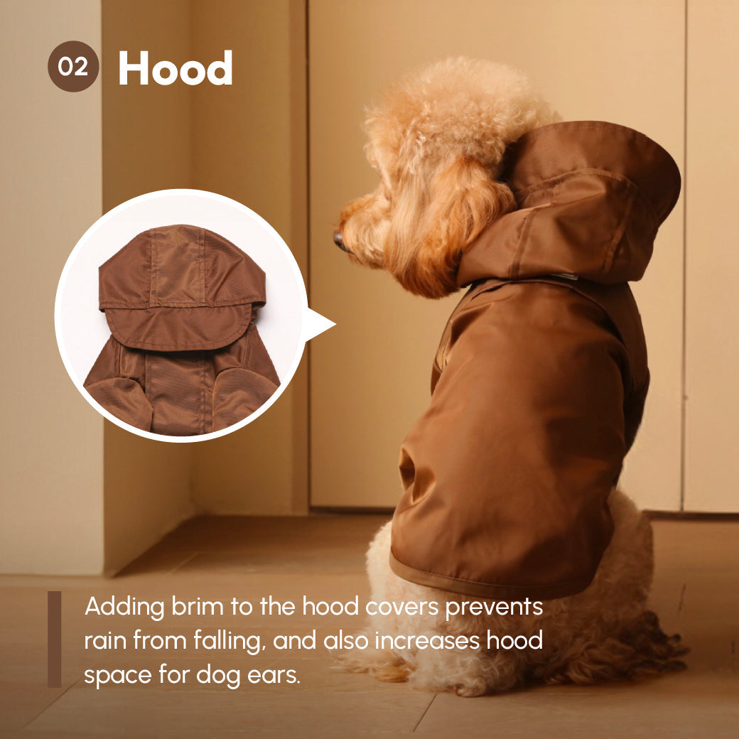Imperméable ajustable à velcro Tribeca - Choco