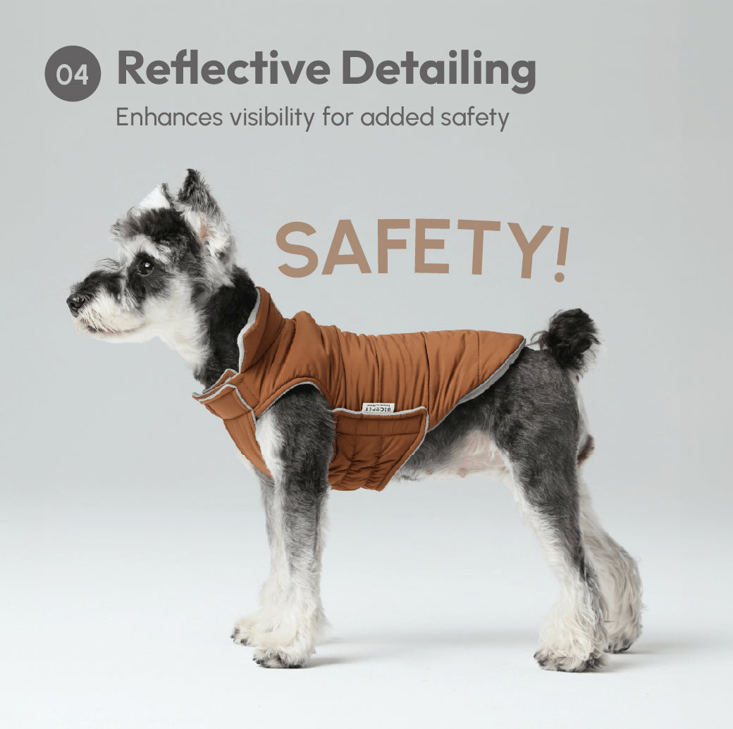 Gilet réversible pour chien - Orange Gris