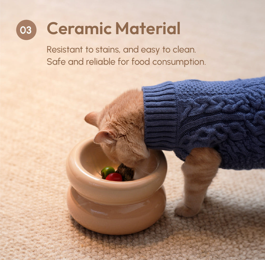 Gamelle Soufflé pour animaux de compagnie - Beige crème