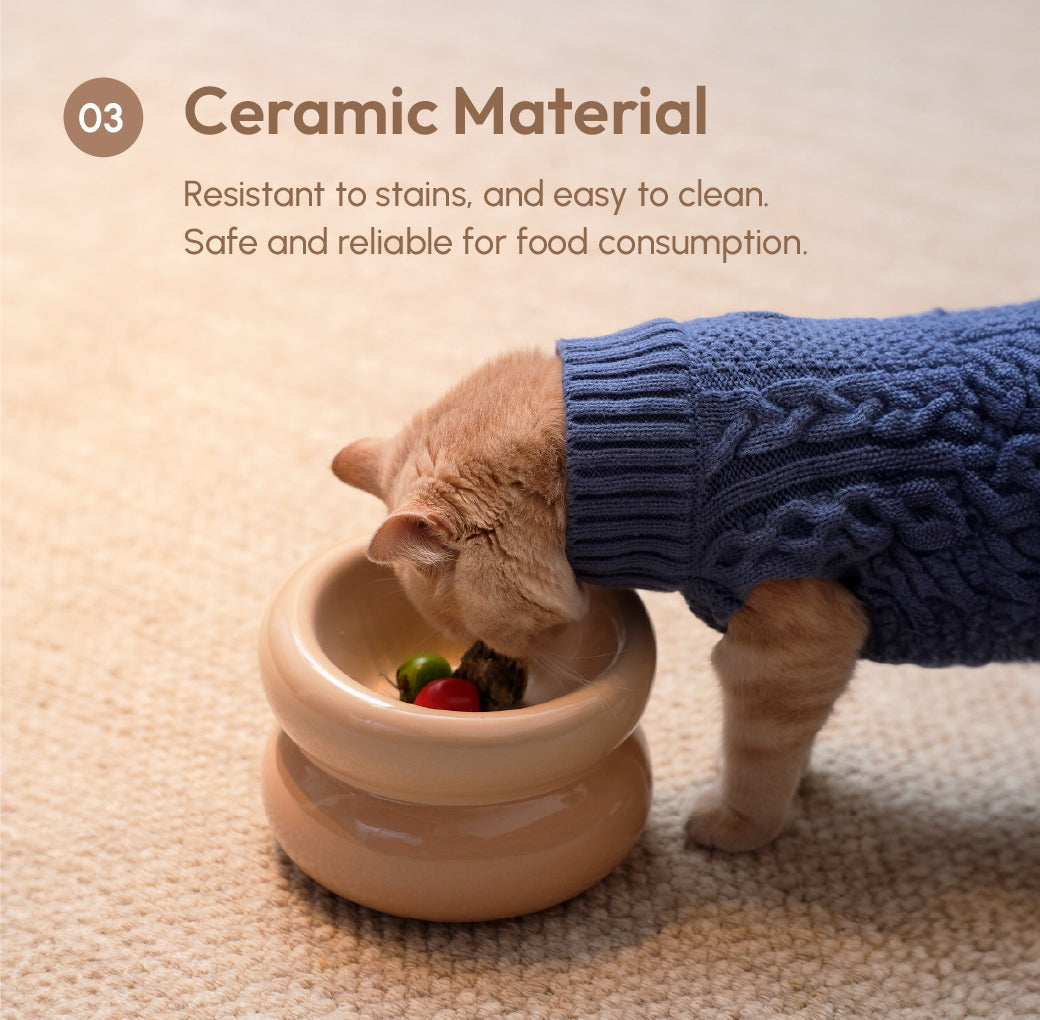 Gamelle Soufflé pour animaux de compagnie - Beige crème
