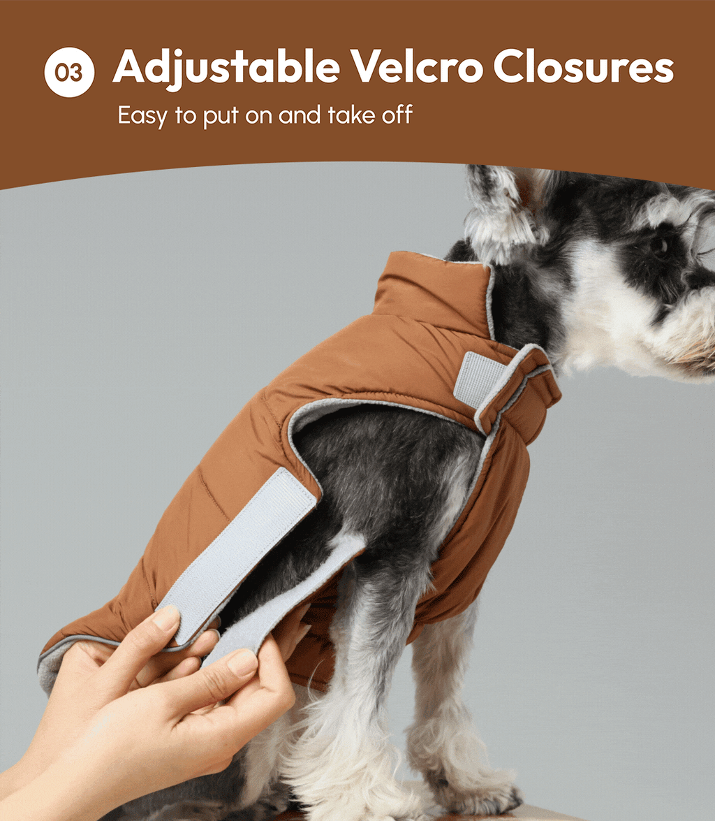 Gilet réversible pour chien - Orange Gris