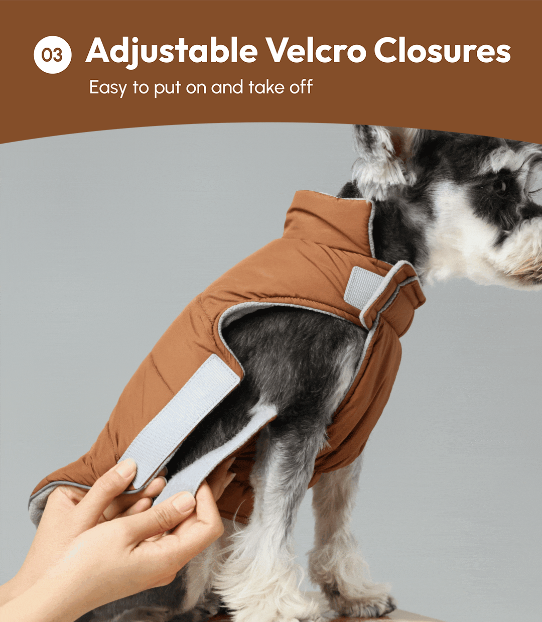 Gilet réversible pour chien - Orange Gris