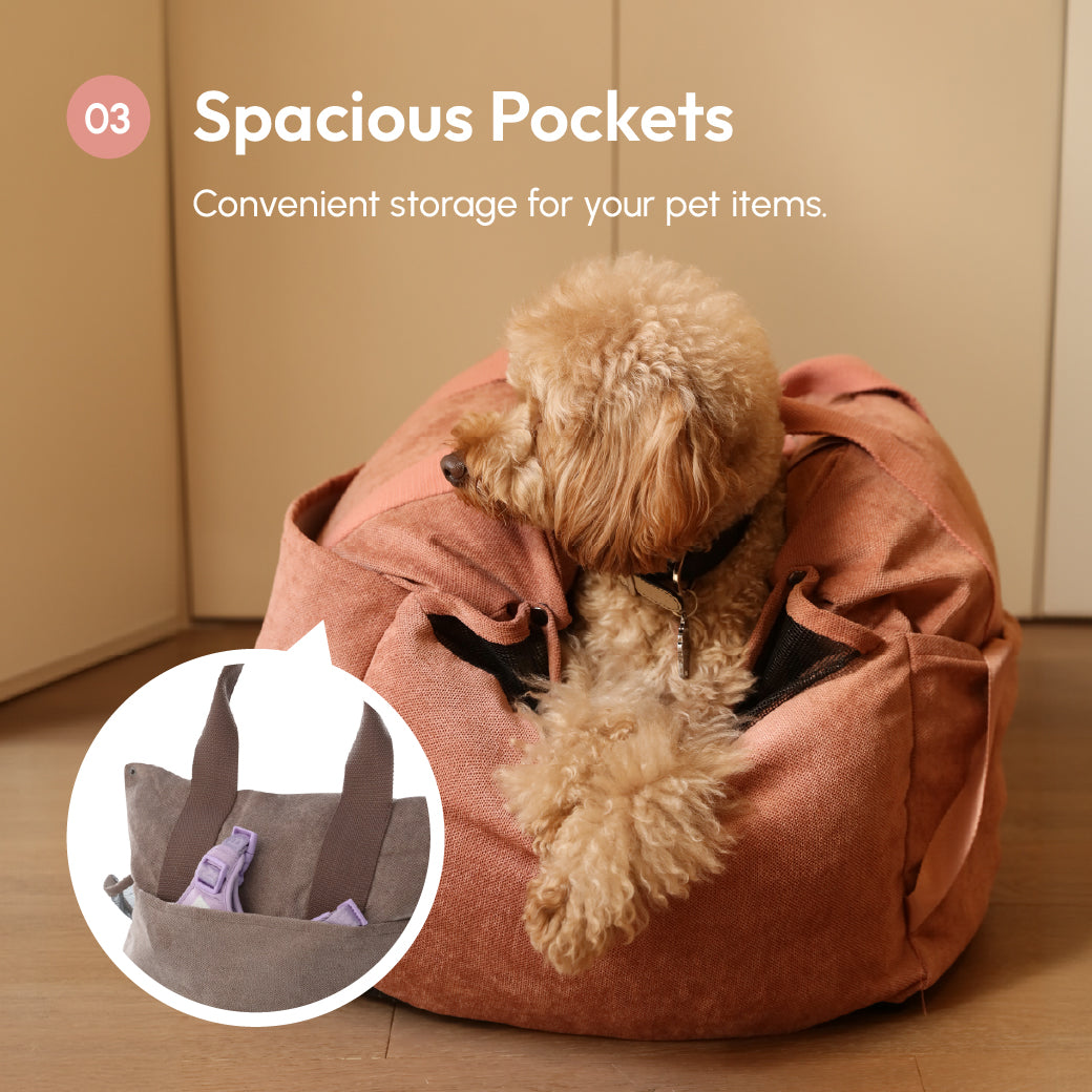 Siège auto pour chien Puff Guard - Rose