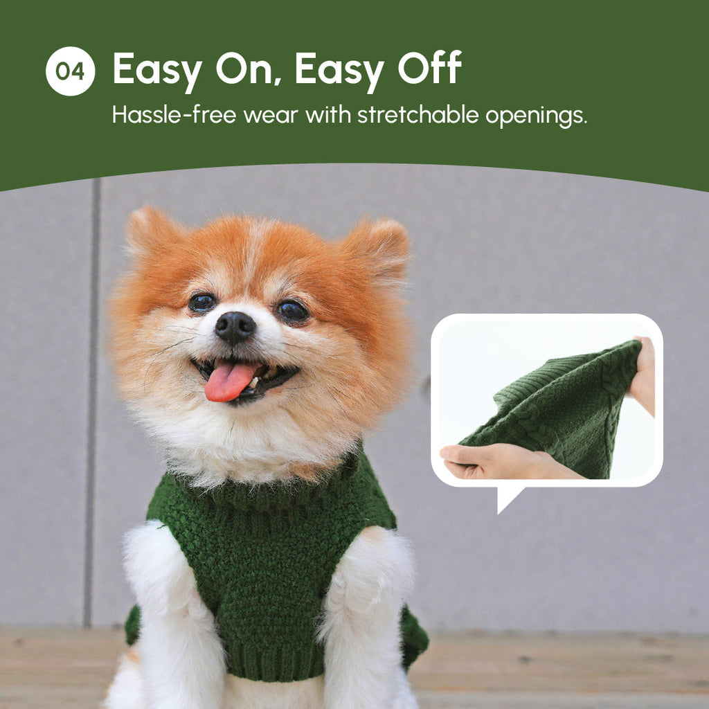 Gilet pull pour animaux de compagnie - Vert