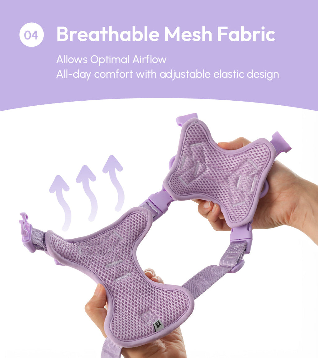 HARNAIS POUR ANIMAUX DE COMPAGNIE ANTI-TRACTION - VIOLET MENTHE