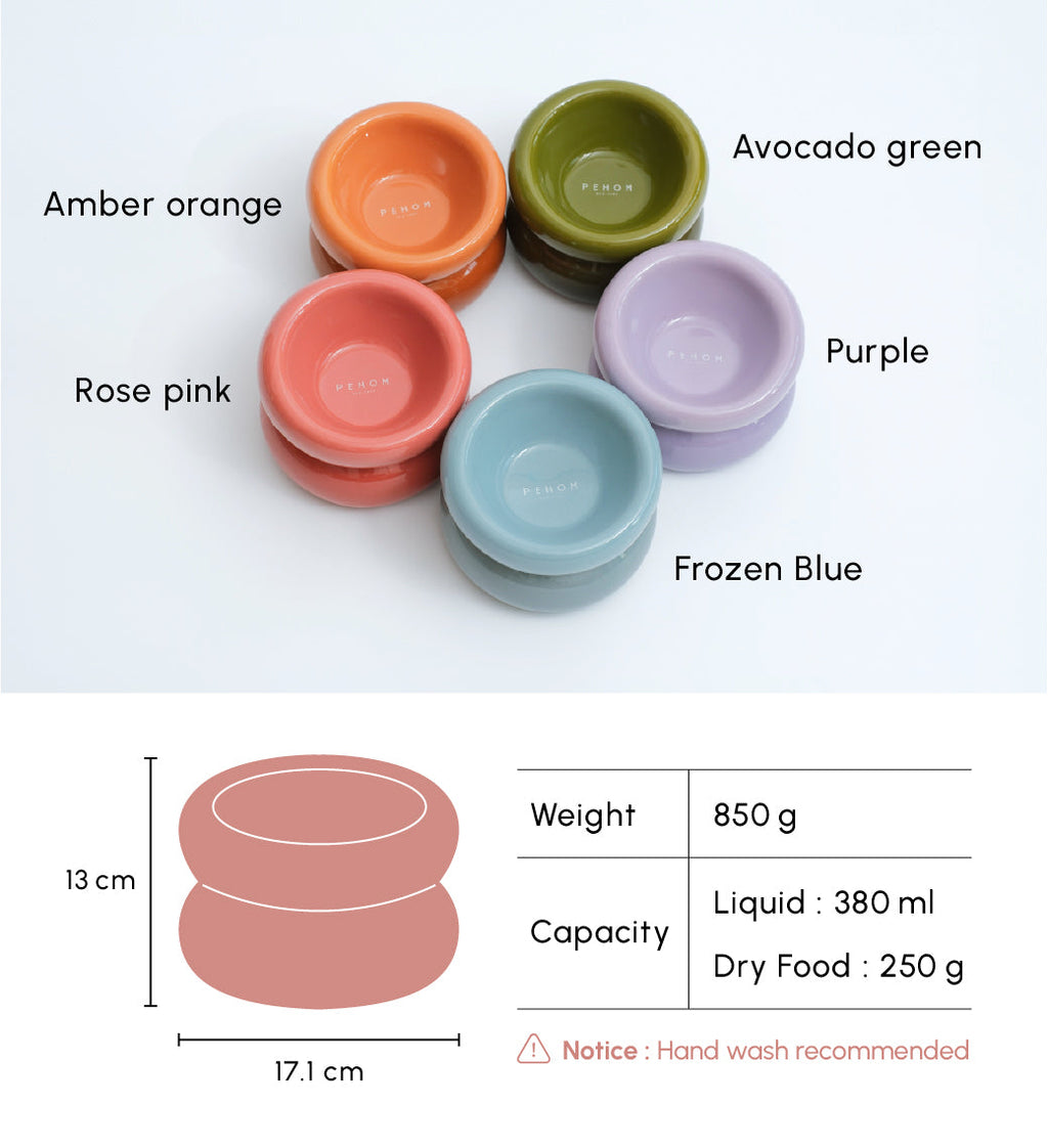 Gamelle Soufflé pour animaux de compagnie - Rose poudré