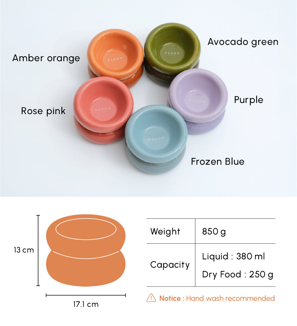 Gamelle Soufflé pour animaux de compagnie - Orange ambré