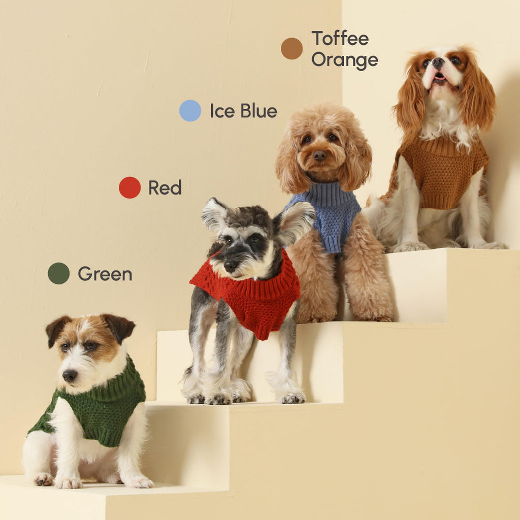 Gilet de chandail pour animaux de compagnie - Rouge