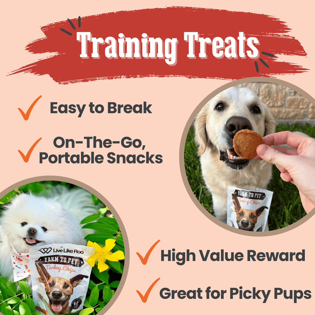 Friandises pour chiens Live Like Roo Turkey Chips | Des friandises qui font la différence