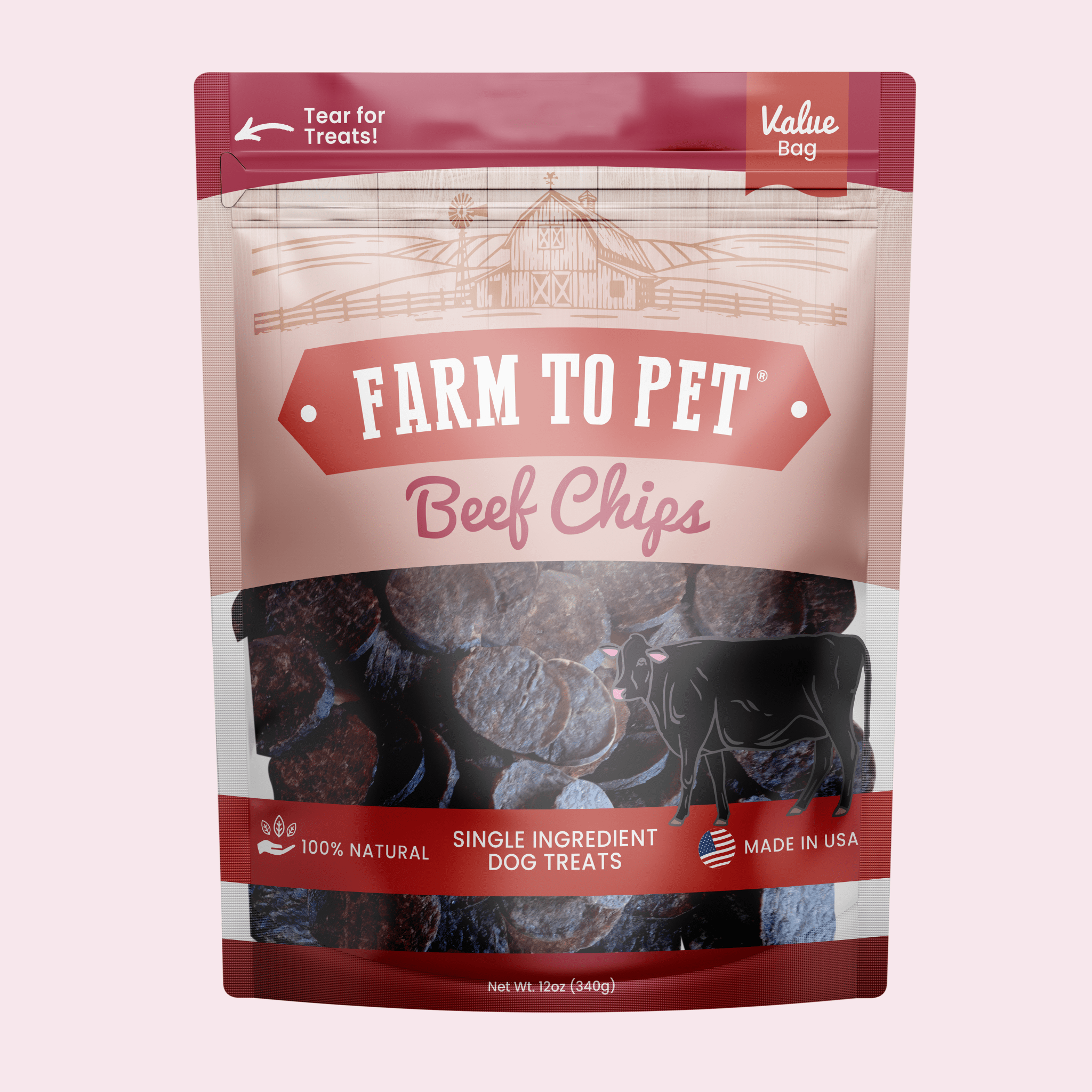 Beef Chips Dog Treats | Single-Ingredient Healthy Treats for Dogs