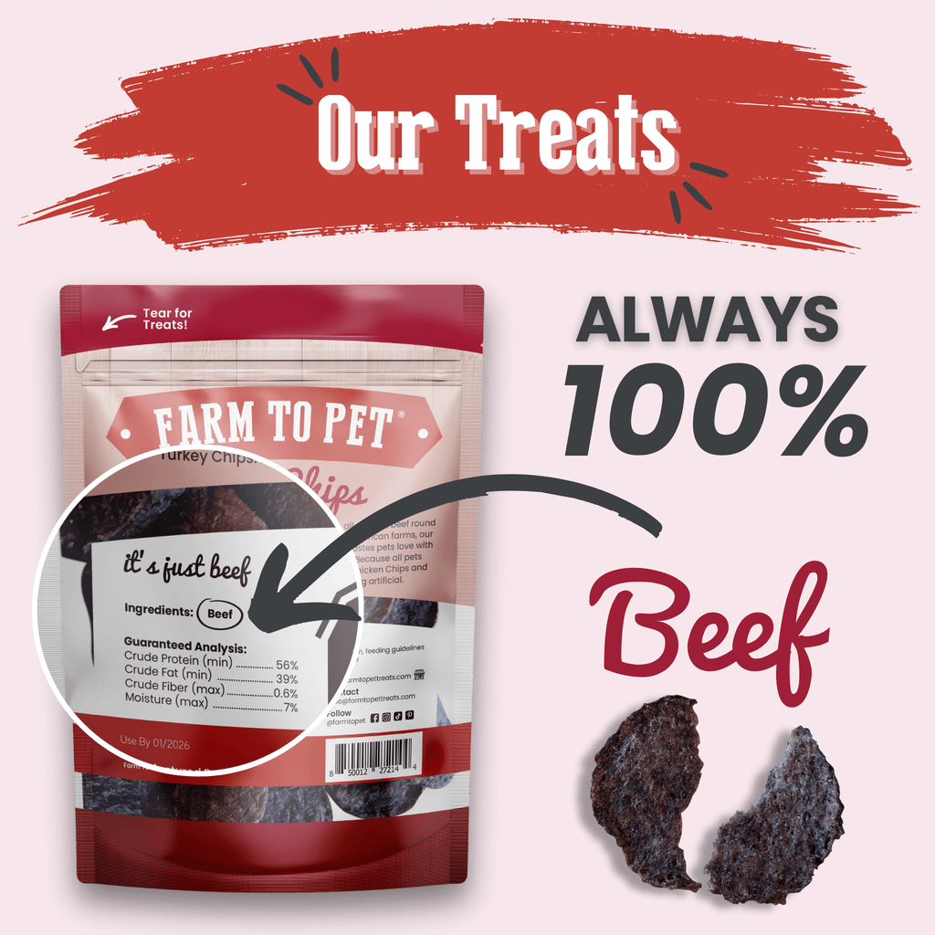 Friandises pour chiens aux copeaux de bœuf | Friandises saines à ingrédient unique pour chiens