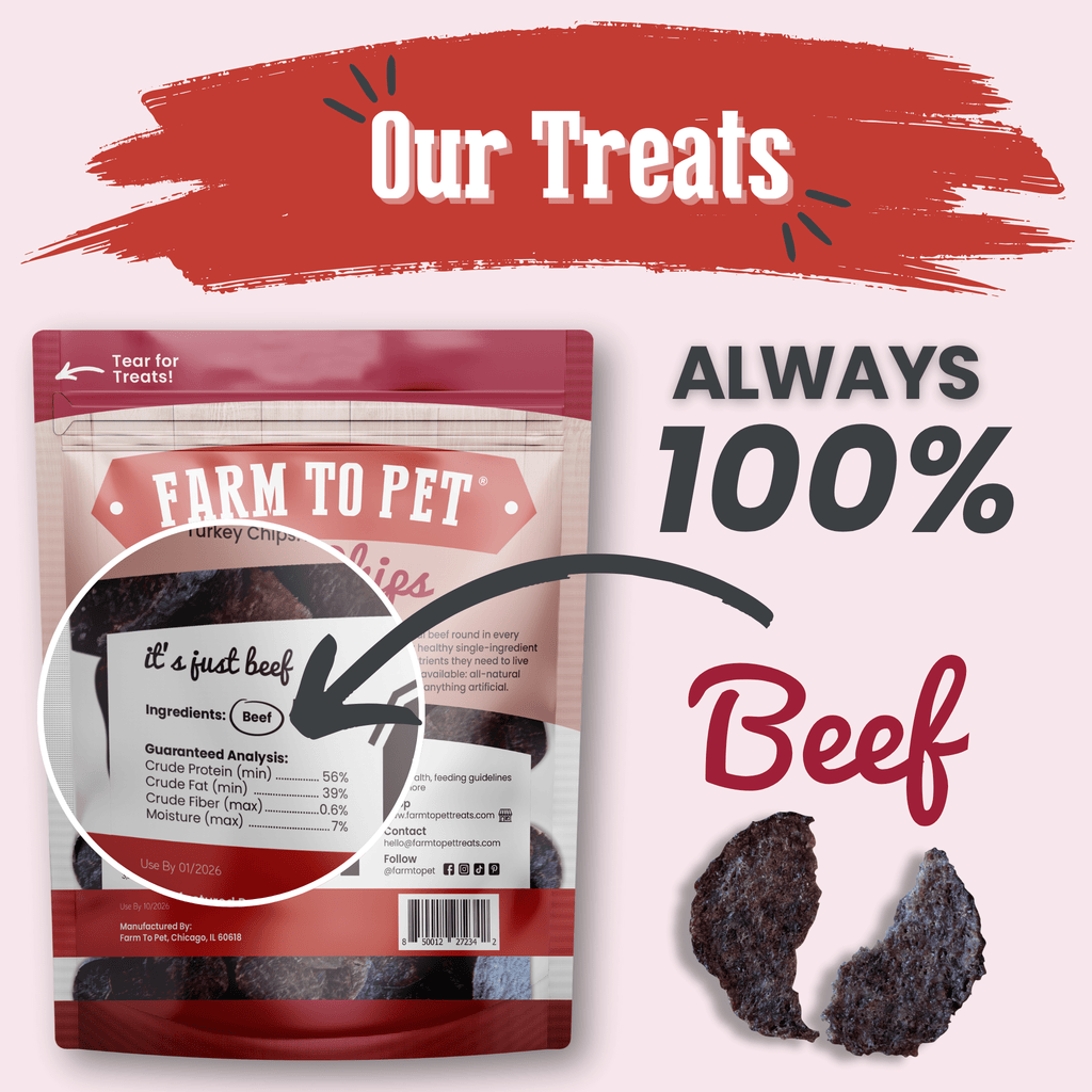 Friandises pour chiens aux copeaux de bœuf | Friandises saines à ingrédient unique pour chiens