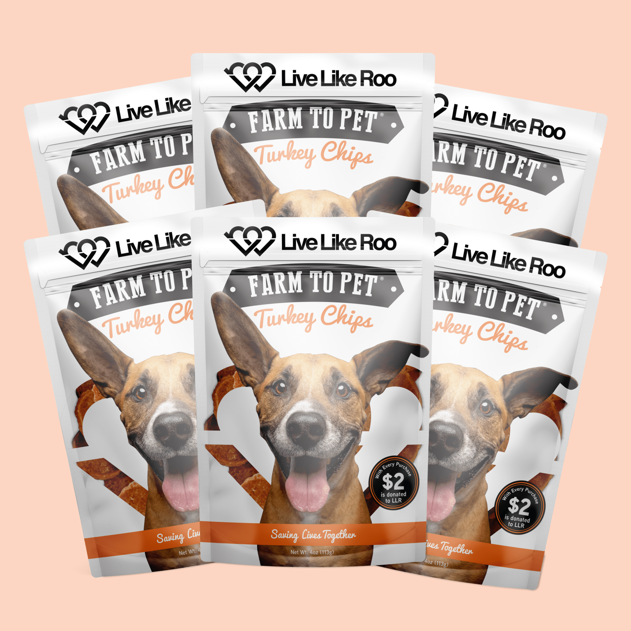 Friandises pour chiens Live Like Roo Turkey Chips | Des friandises qui font la différence