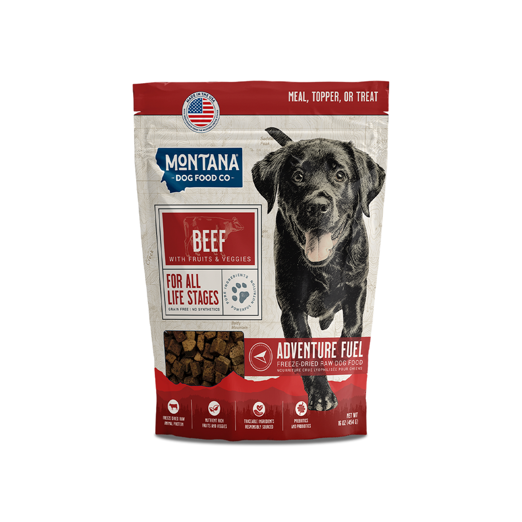 Nourriture Crue Lyophilisée pour Chiens au Bœuf sans Céréales Adventure Fuel