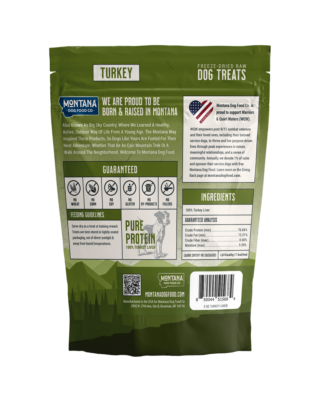 Friandises crues lyophilisées pour chiens - Foie de dinde 85g