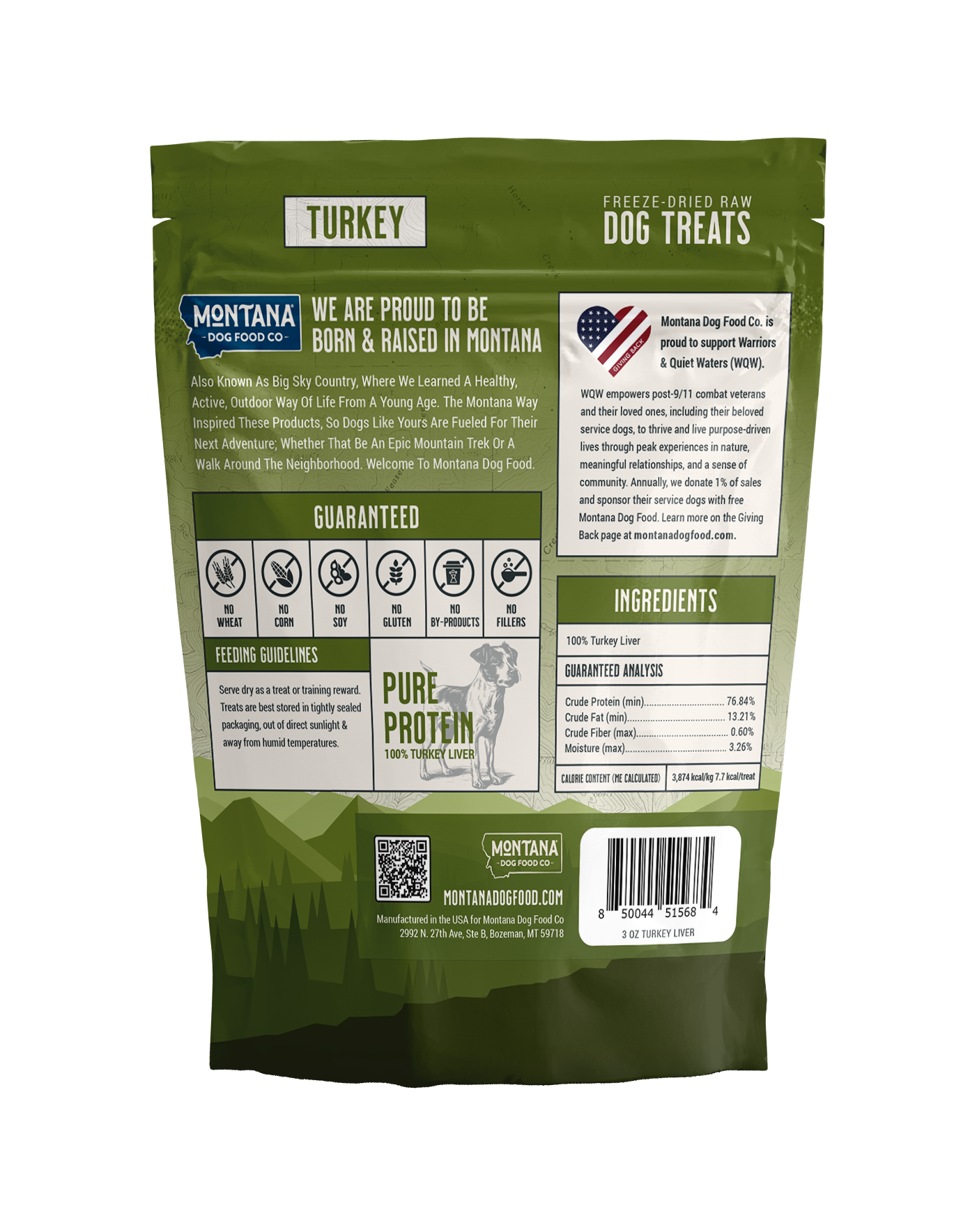 Friandises crues lyophilisées pour chiens - Foie de dinde 85g