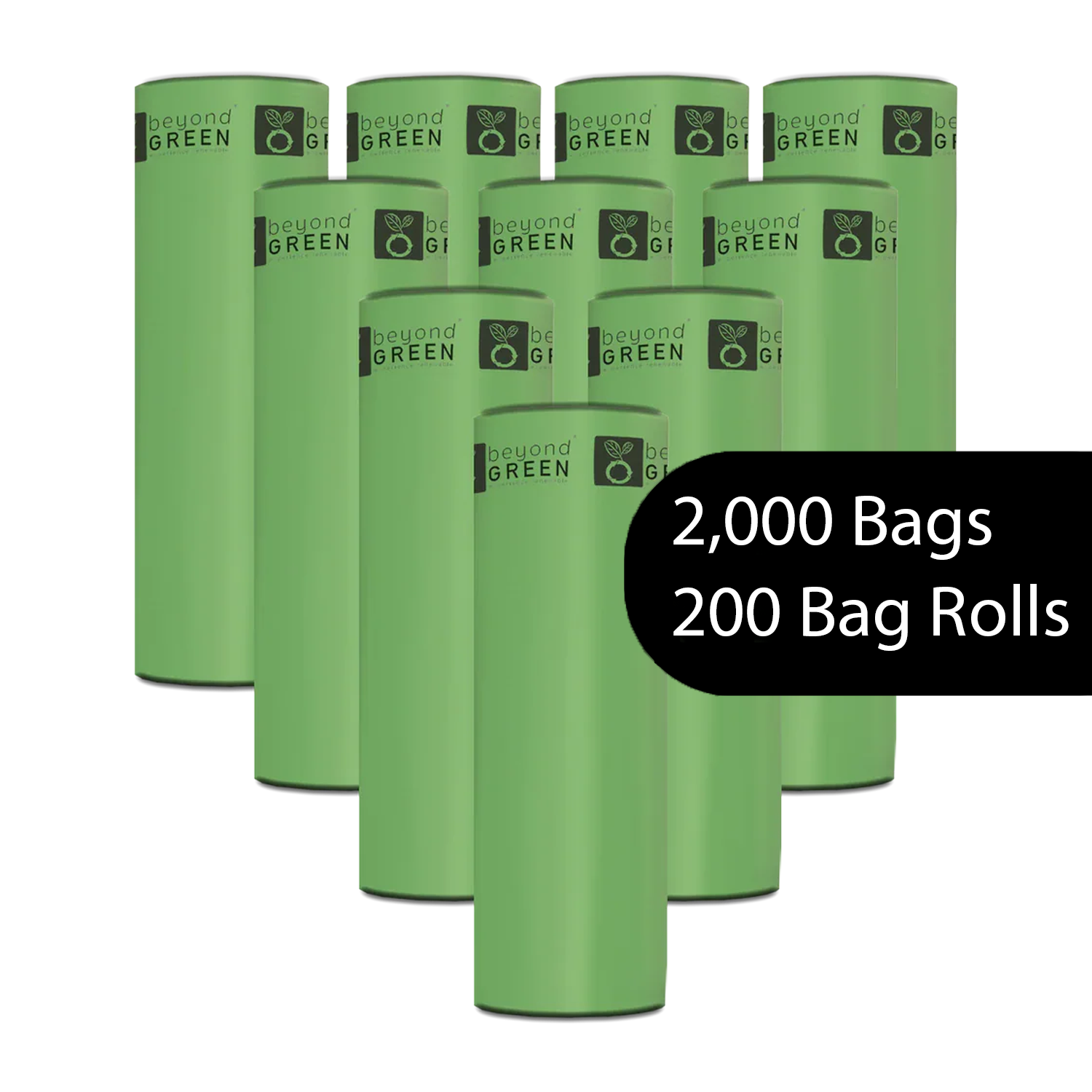 Dog Waste Bags – 200-Count Core Roll 8" x 13" – Made in USA