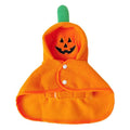 Dog Pumpkin Hooded Cape with Fleece & Snap Buttons