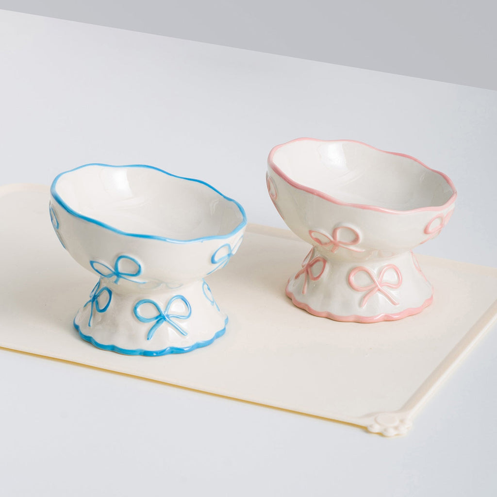 Pet Ceramic Bowl Princess Bow