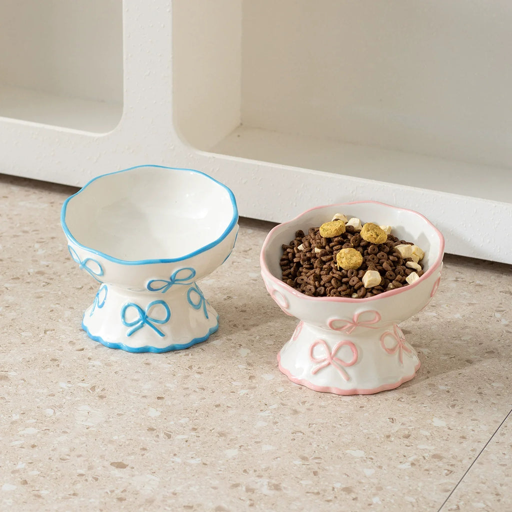 Pet Ceramic Bowl Princess Bow