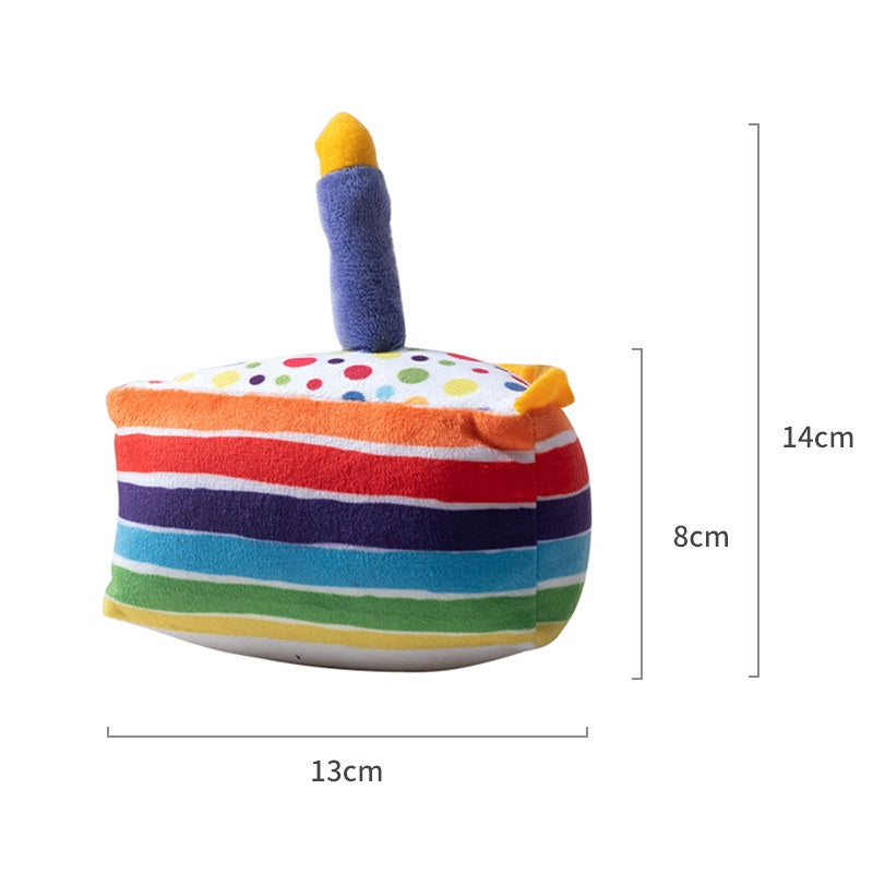 Dog Toy Birthday Cake Plush Squeaky
