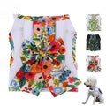 Floral Bow Mesh Dog Harness Dress with Leash