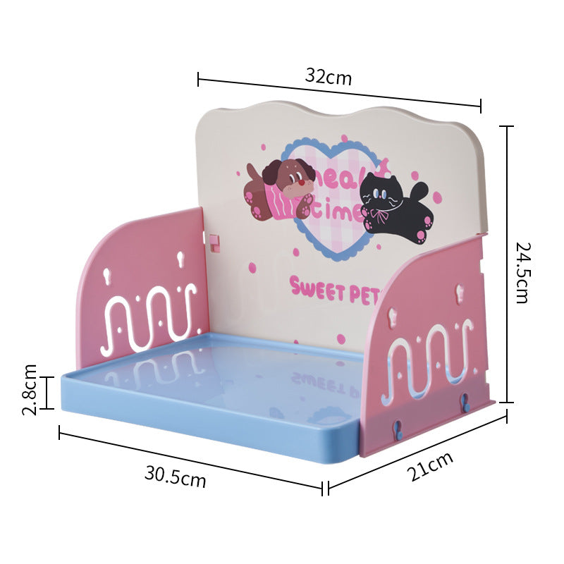 Anti-Spill Pet Feeding Tray with Splash Guard