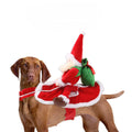 Costume de Père Noël à cheval pour chien