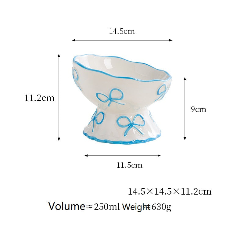 Pet Ceramic Bowl Princess Bow