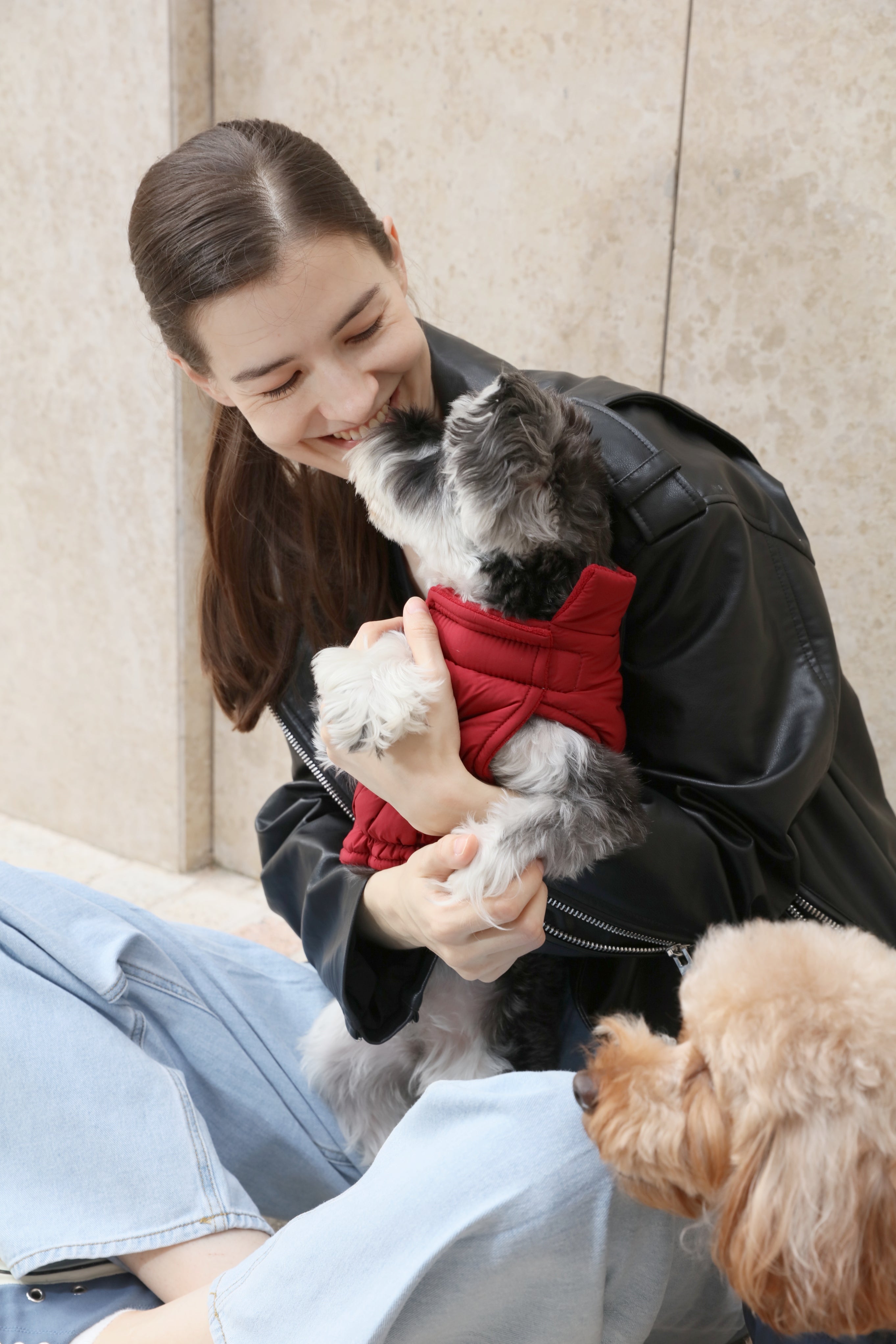 Gilet réversible pour chien - Rouge