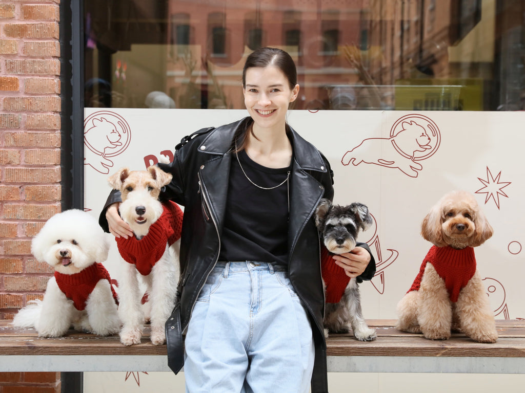 Gilet de chandail pour animaux de compagnie - Rouge