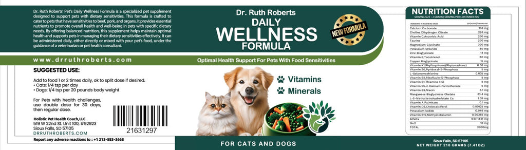 Formule Quotidienne de Bien-être pour Animaux de Compagnie - Pour Animaux Souffrant d'Allergie au Porc/Bœuf