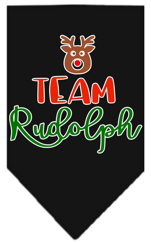 Bandana de Noël pour chien et animal de compagnie, sérigraphiée, « Équipe Rudolph »