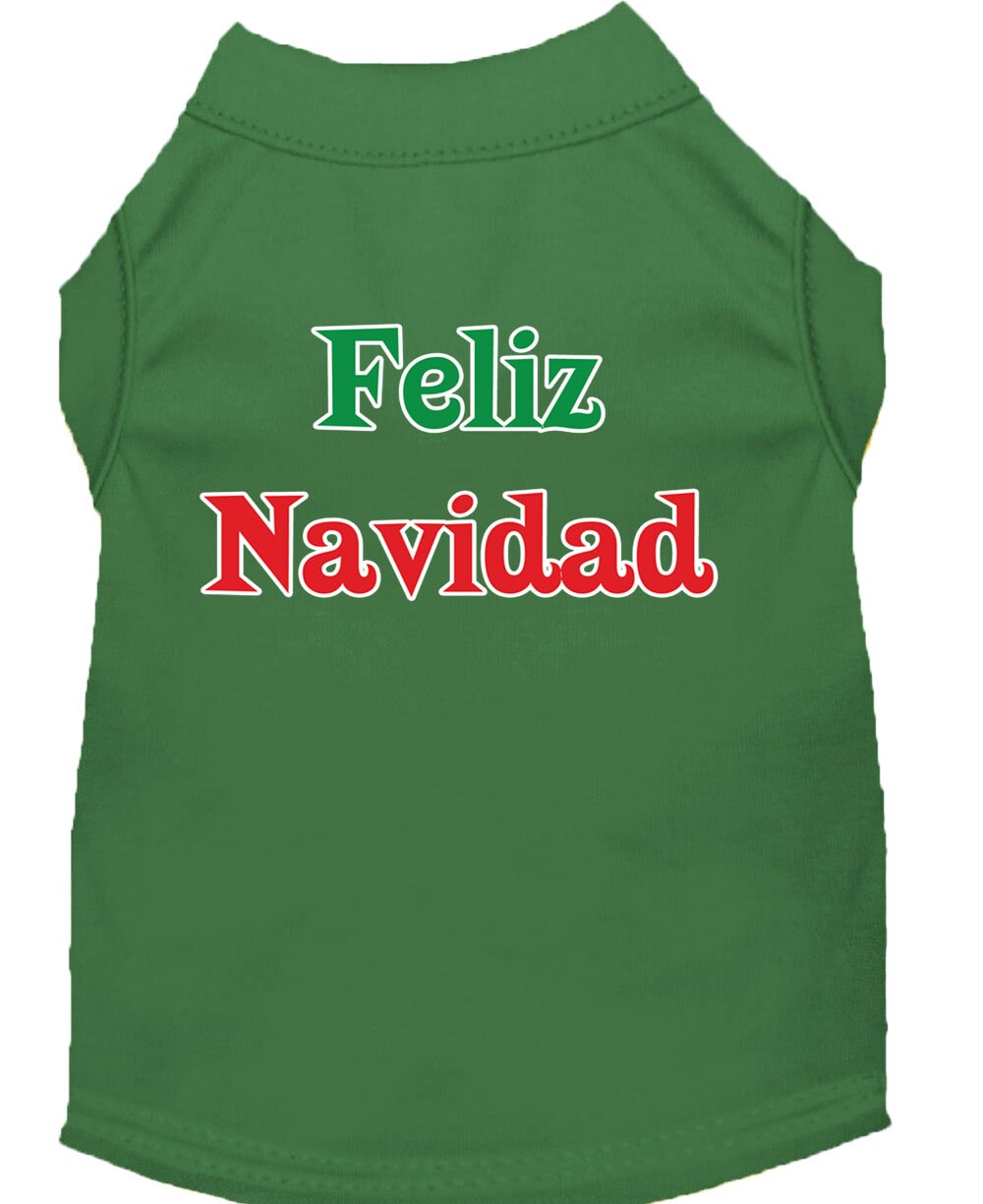 Chemise de Noël pour animaux de compagnie, « Feliz Navidad »