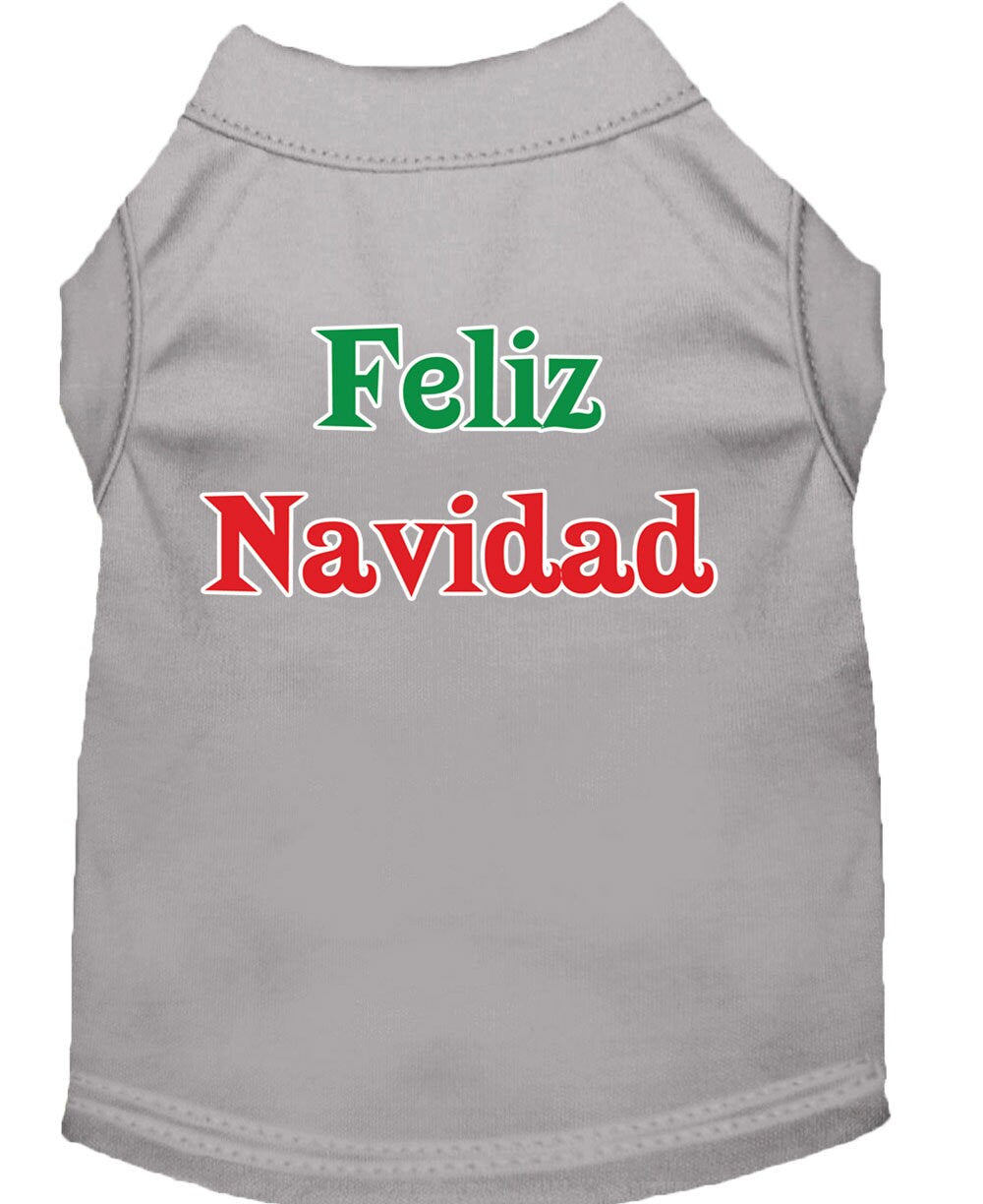 Chemise de Noël pour animaux de compagnie, « Feliz Navidad »