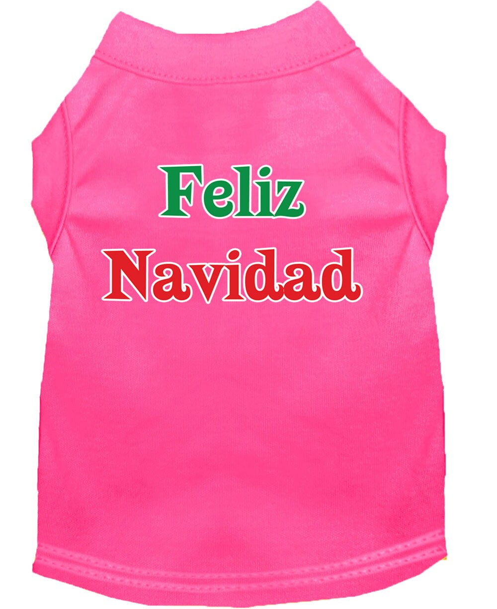 Chemise de Noël pour animaux de compagnie, « Feliz Navidad »