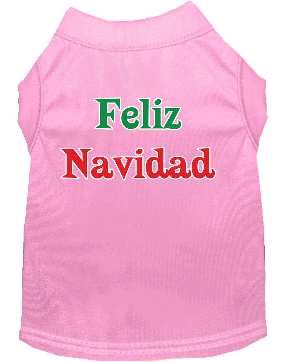 Chemise de Noël pour animaux de compagnie, « Feliz Navidad »