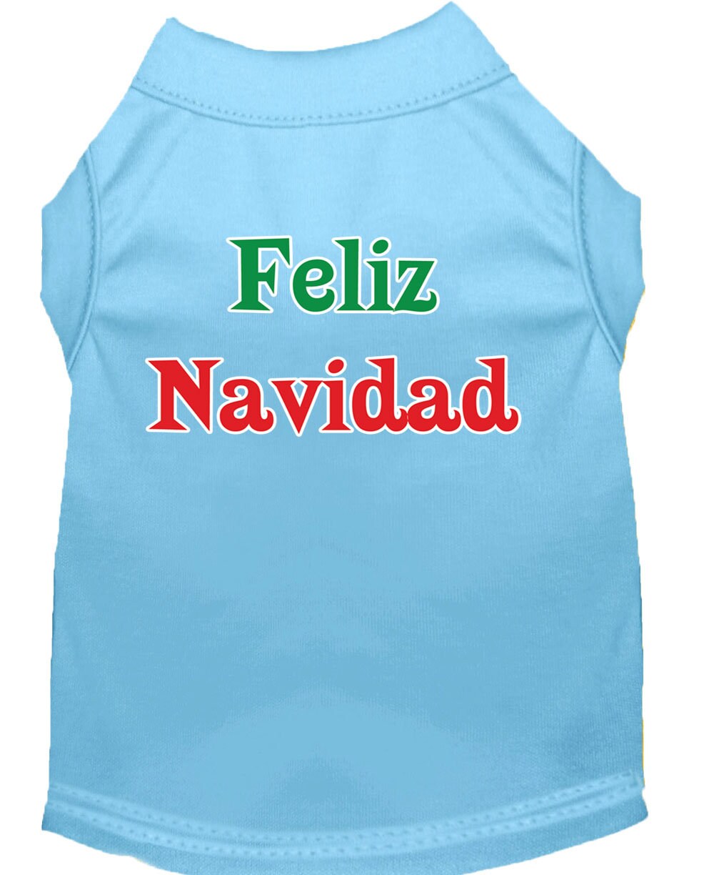 Chemise de Noël pour animaux de compagnie, « Feliz Navidad »